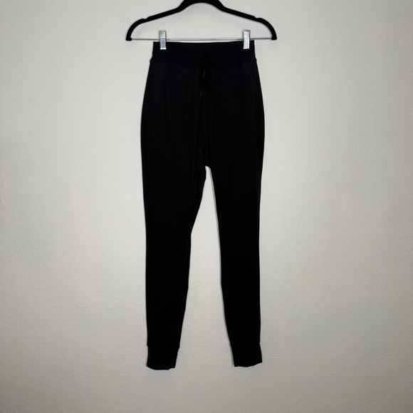 Buffbunny Collection Pants - Buffbunny Black Fitted Jogger Waist Tie Zipper Pockets Ankle Cuffs Size S